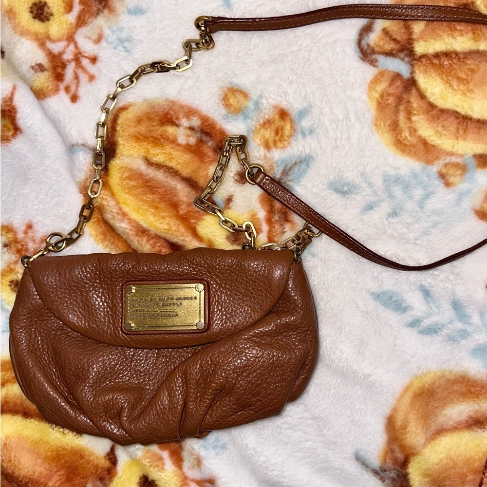 marc jacobs brown mini crossbody bag